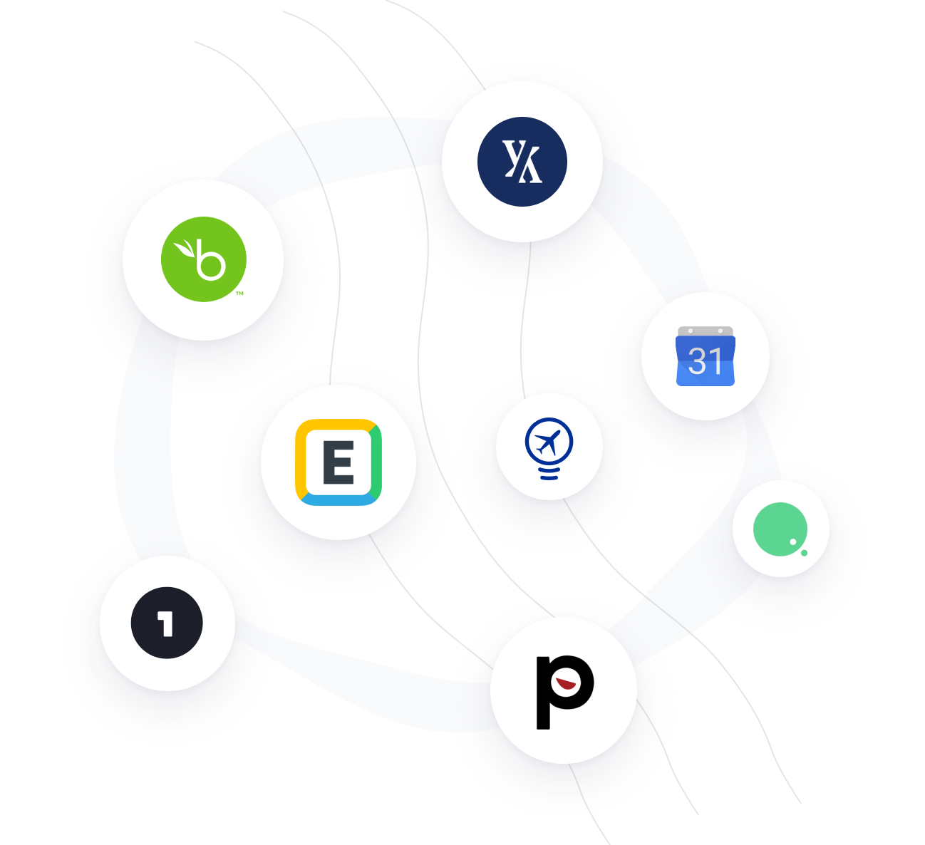 Different logos in bubbles